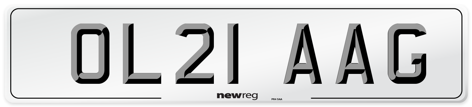 OL21 AAG Number Plate from New Reg
